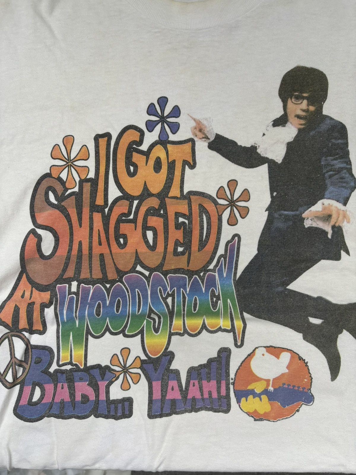 Band Tees × Vintage Vintage Woodstock 99 Austin Power Very Rare Size US XL / EU 56 / 4 - 4 Thumbnail