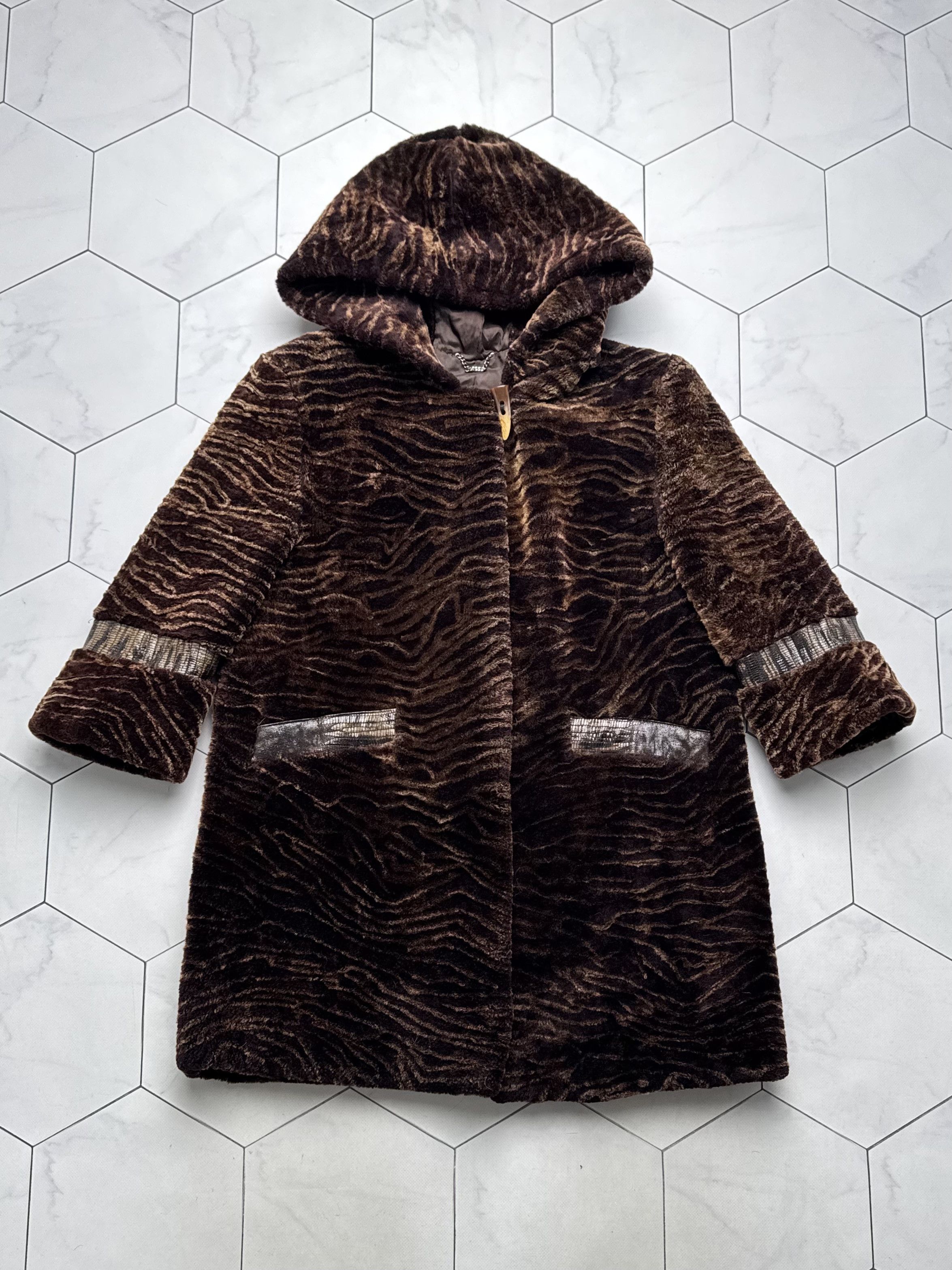 Vintage Vintage Real Sheepskin Hooded Coat(B409)E2D15 Size M / US 6-8 / IT 42-44 - 6 Thumbnail