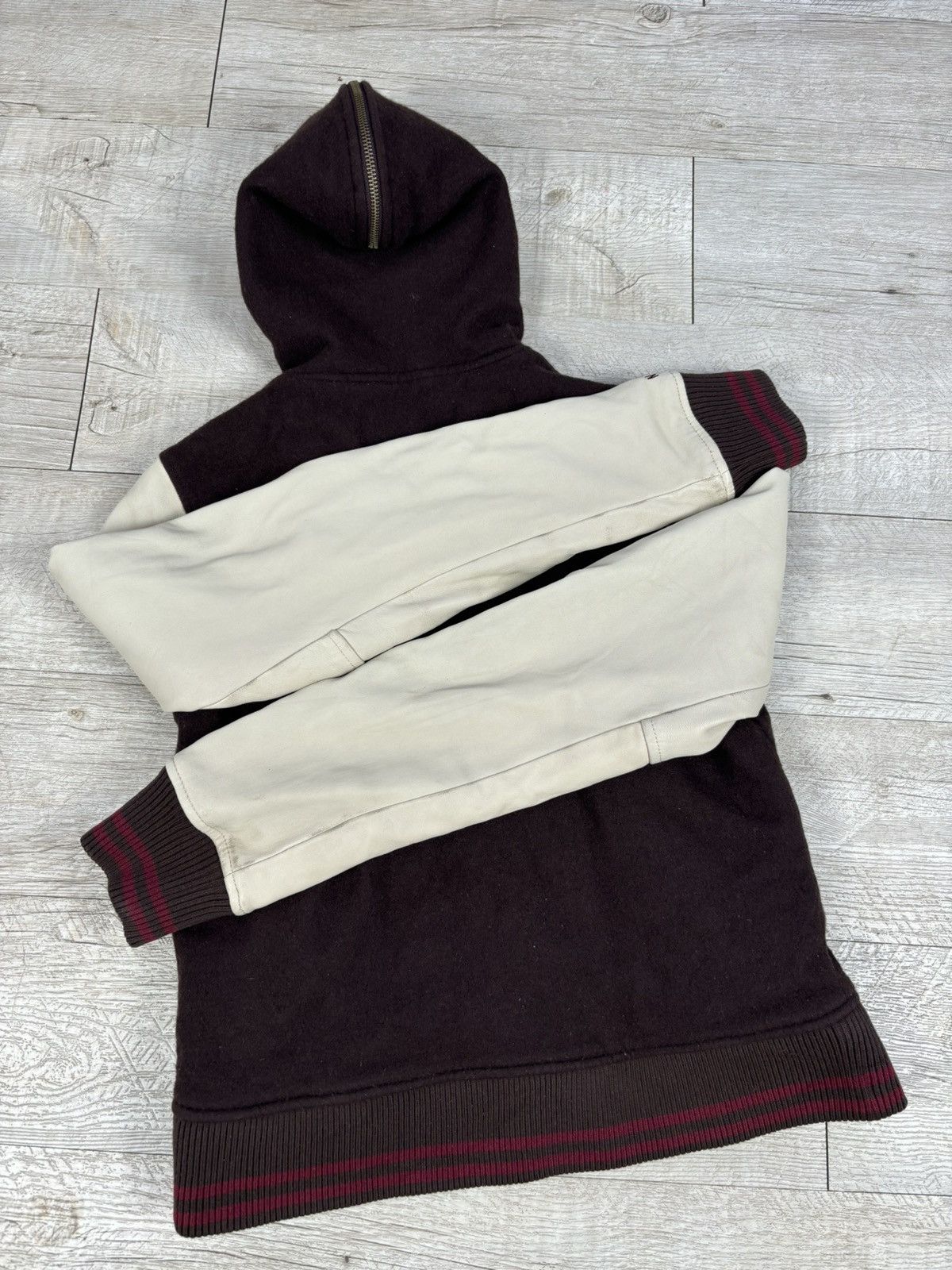 Nike SB Rare Sportswear Leather Tech Fleece Pack Wool Varsity Bomber Jacket Parka Coat Size M / US 6-8 / IT 42-44 - 10 Thumbnail