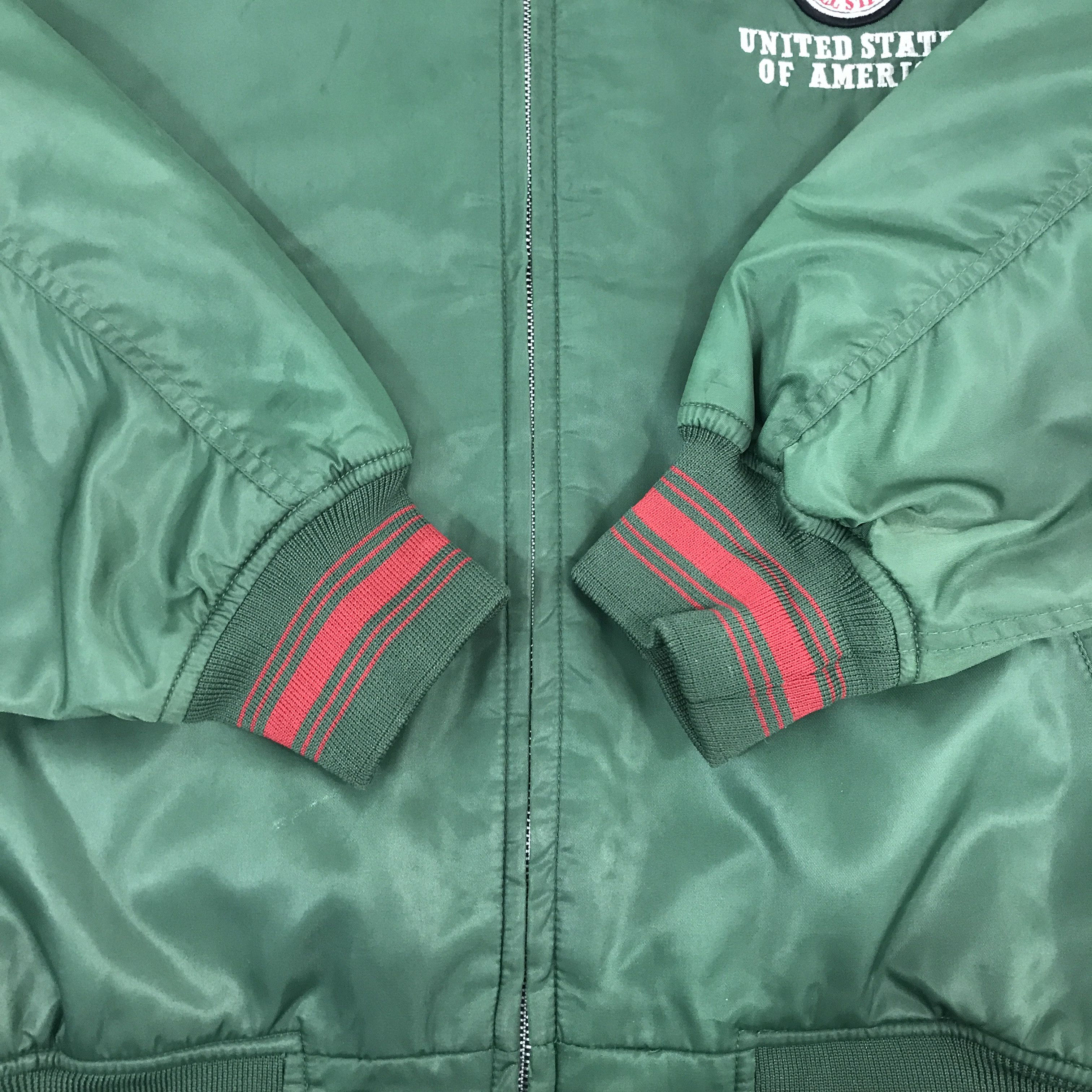 Converse × Vintage Vintage Converse All Star Bomber green Jacket Size US XL / EU 56 / 4 - 7 Thumbnail
