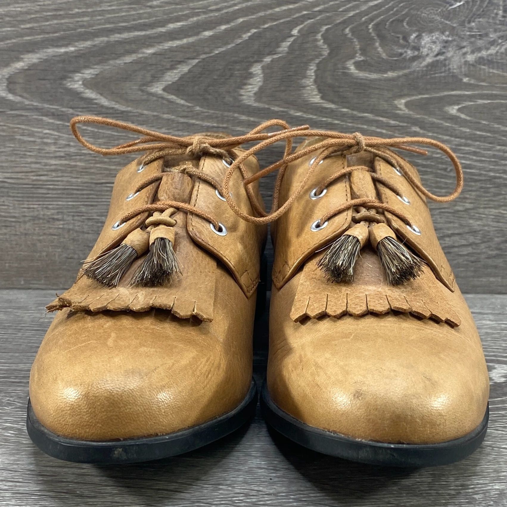Ariat Ariat Jamie Lace Up Kilties Tassel Brown Leather Dress Shoes Oxfords Western 8 Mens Women’s Size M / US 6-8 / IT 42-44 - 4 Thumbnail