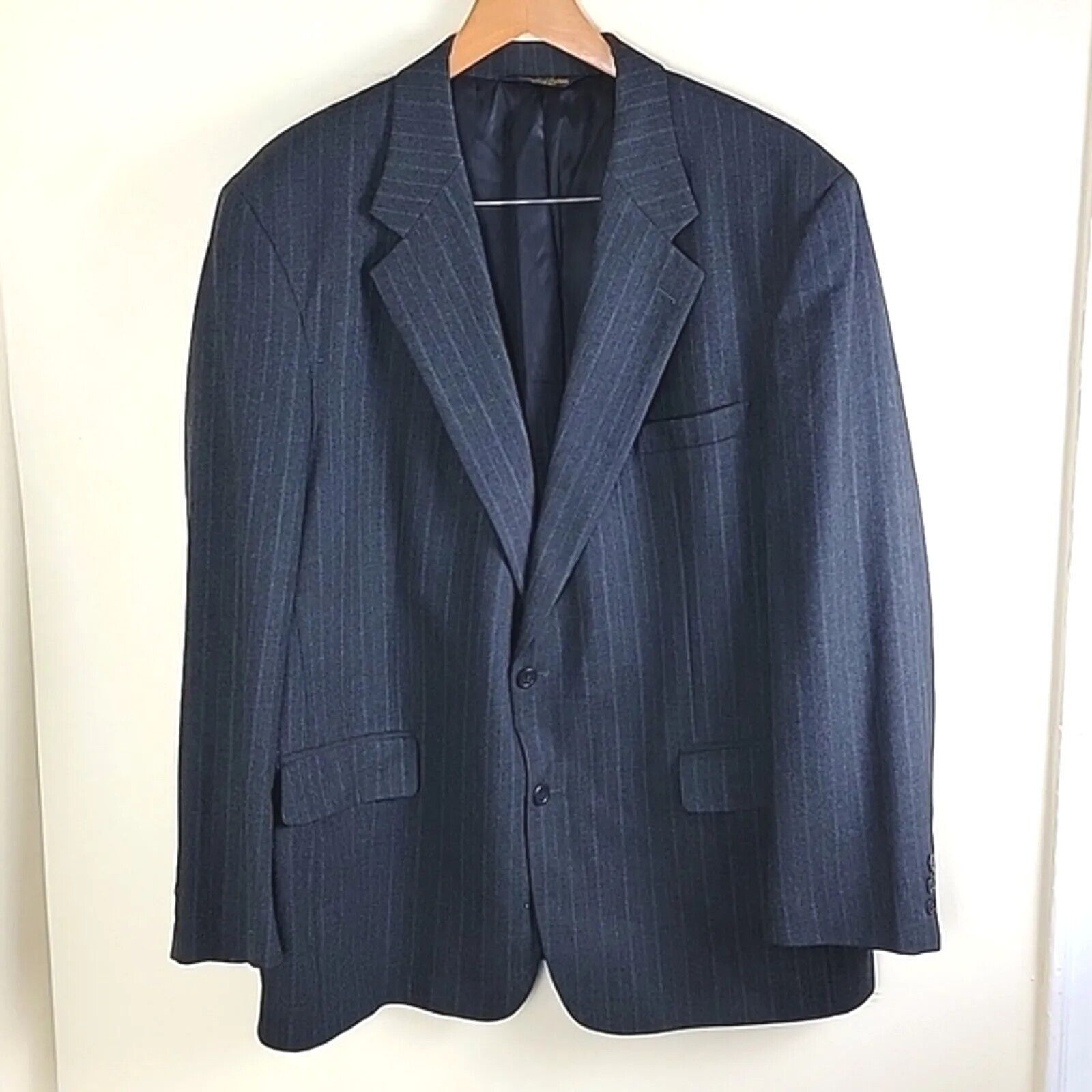 Brooks Brothers Brooks Brothers Wool Pinstripe Suit Blazer Jacket Two Button Size 44L - 13 Thumbnail