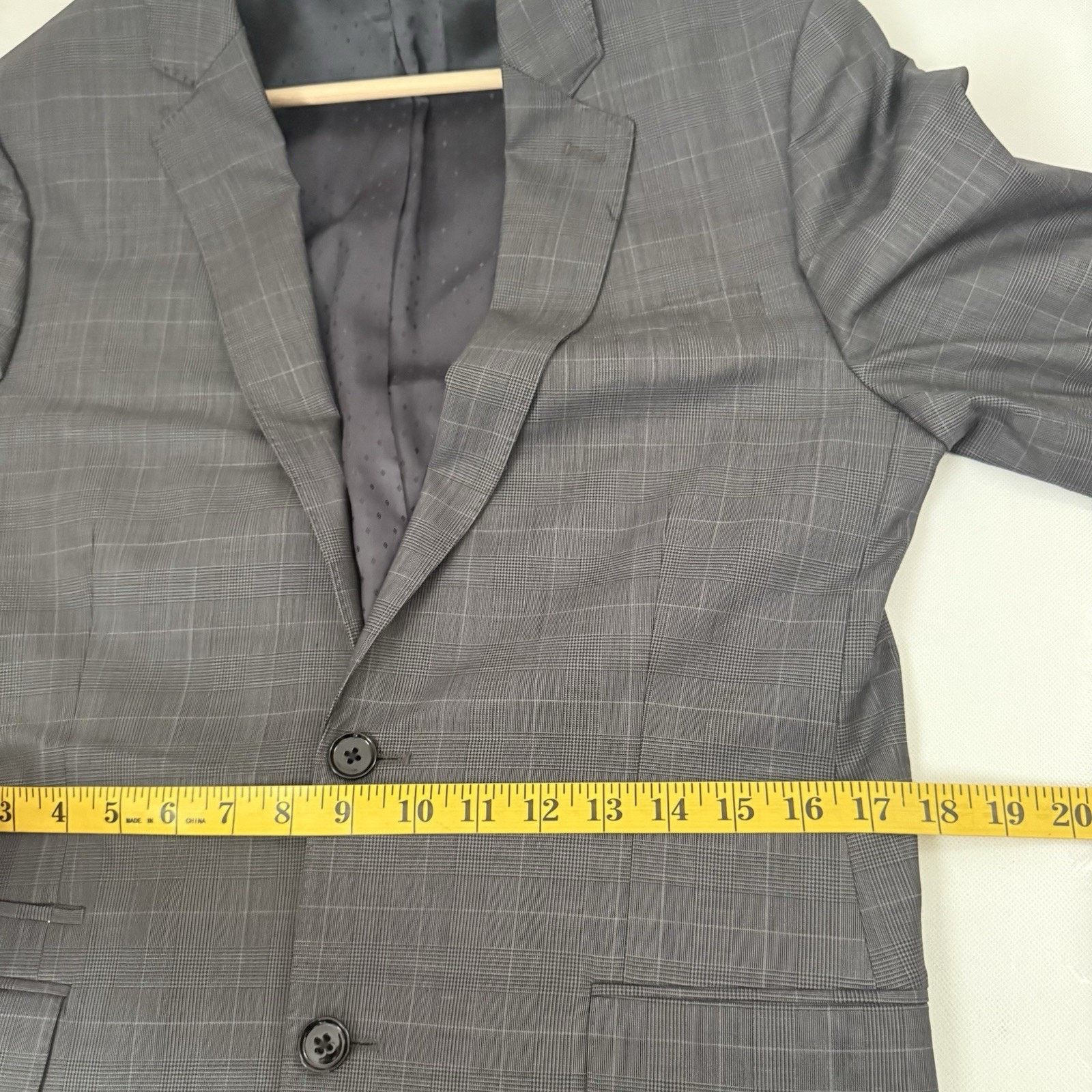 Express Express Photographer Fitted Wool Blazer Plaid Jacket Classic Size 38R - 7 Thumbnail
