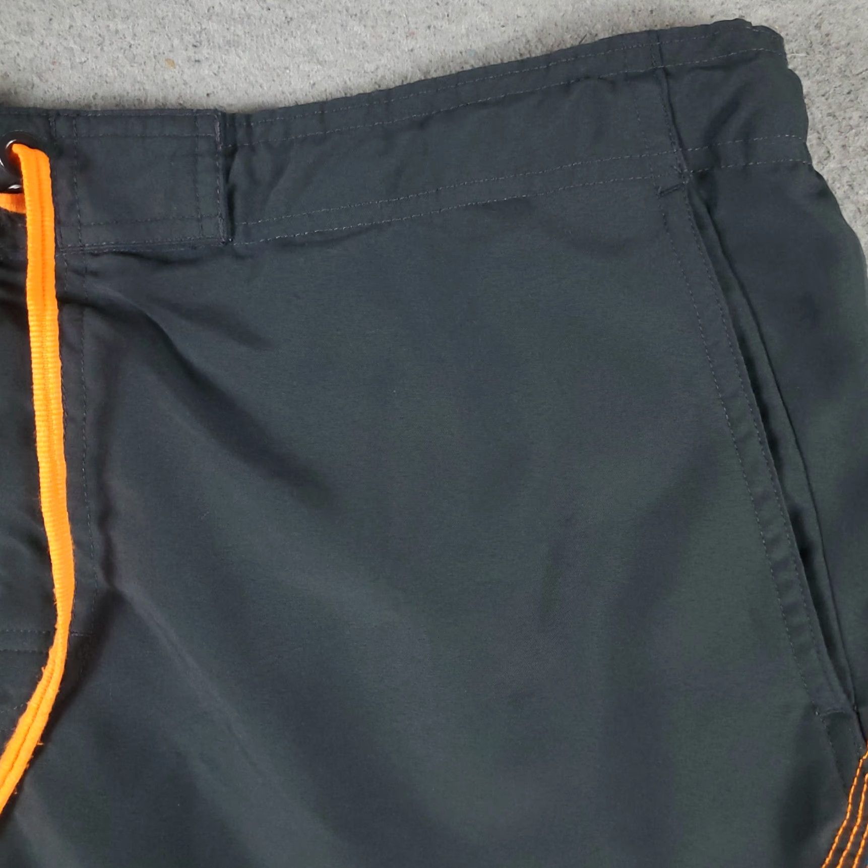 Nike Nike Shorts Mens 2XL Gray Orange Swoosh Lace Tie Beach Board Swim Trunks Size US 39 - 3 Thumbnail