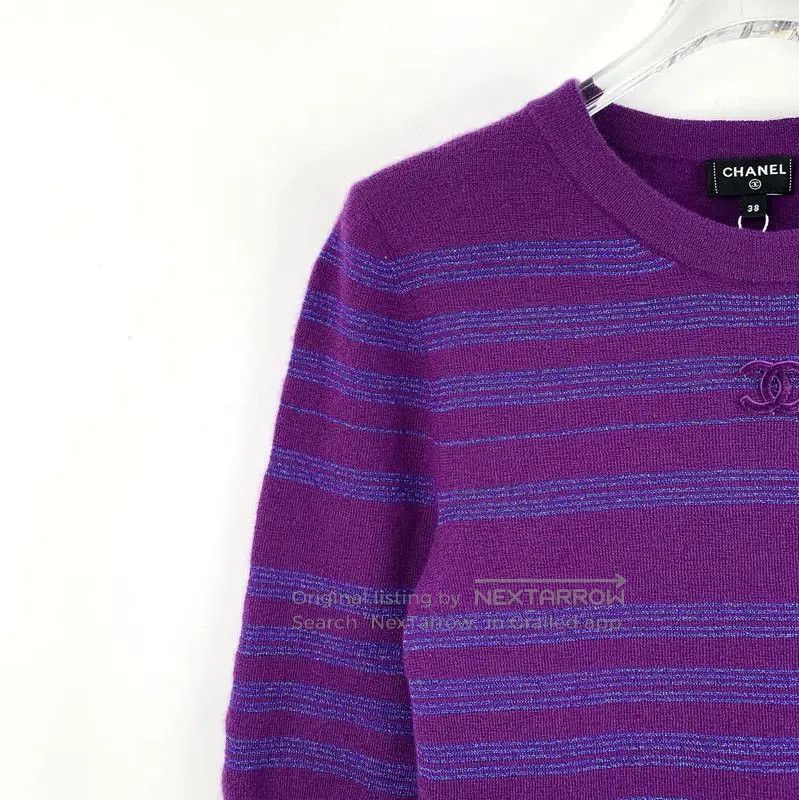 Chanel Chanel Purple Cashmere Women’s T-Shirt . Size S / US 4 / IT 40 - 3 Thumbnail