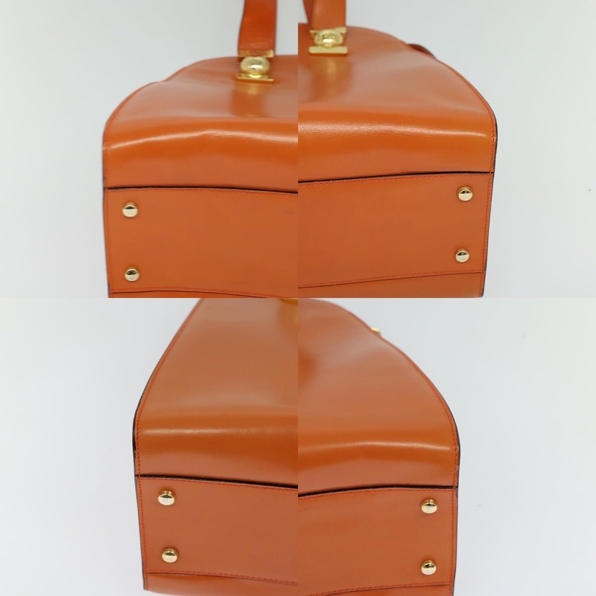 Celine CELINE Tote Bag Leather Gold Orange Size ONE SIZE - 10 Thumbnail