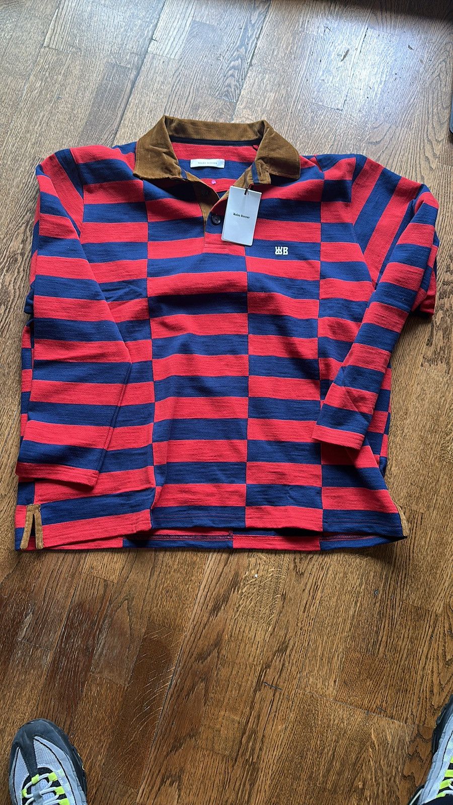 Wales Bonner Wales Bonner City striped cotton canvas polo shirt Size US L / EU 52-54 / 3 - 9 Thumbnail