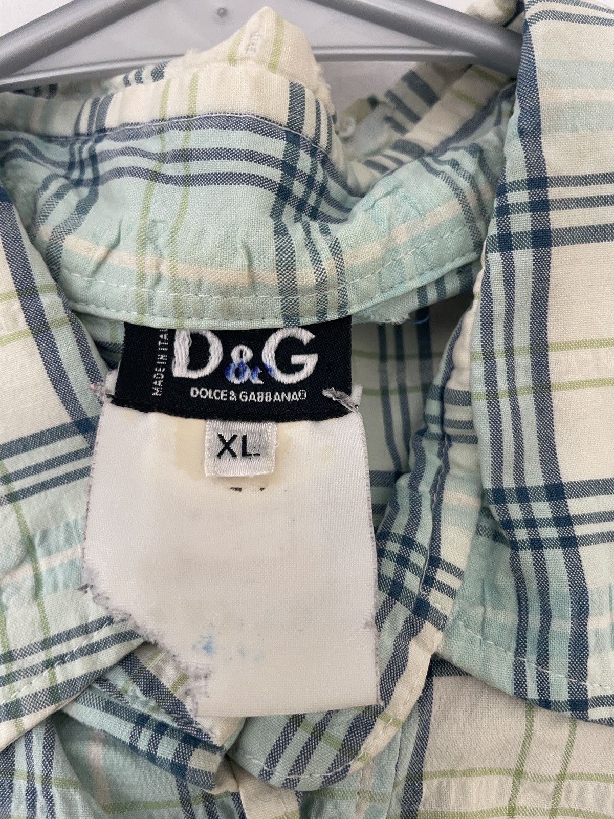 Dolce & Gabbana Crinkle Plaid Button Front shirt Size US XL / EU 56 / 4 - 12 Thumbnail