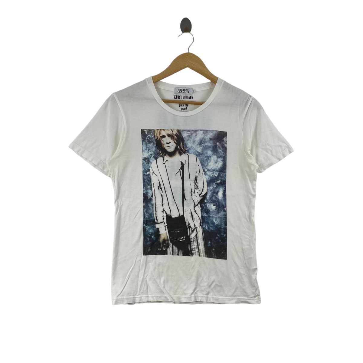 Hysteric Glamour HYSTERIC GLAMOUR x Kurt Cobain NIRVANA Grunge Band White Size S / US 4 / IT 40 - 1 Thumbnail
