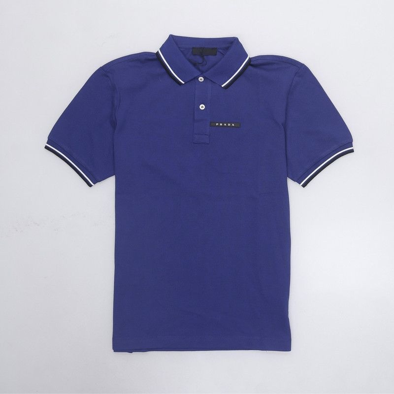 Prada Prada Solid Color Striped Polo Shirt-2506 Size US M / EU 48-50 / 2 - 3 Thumbnail