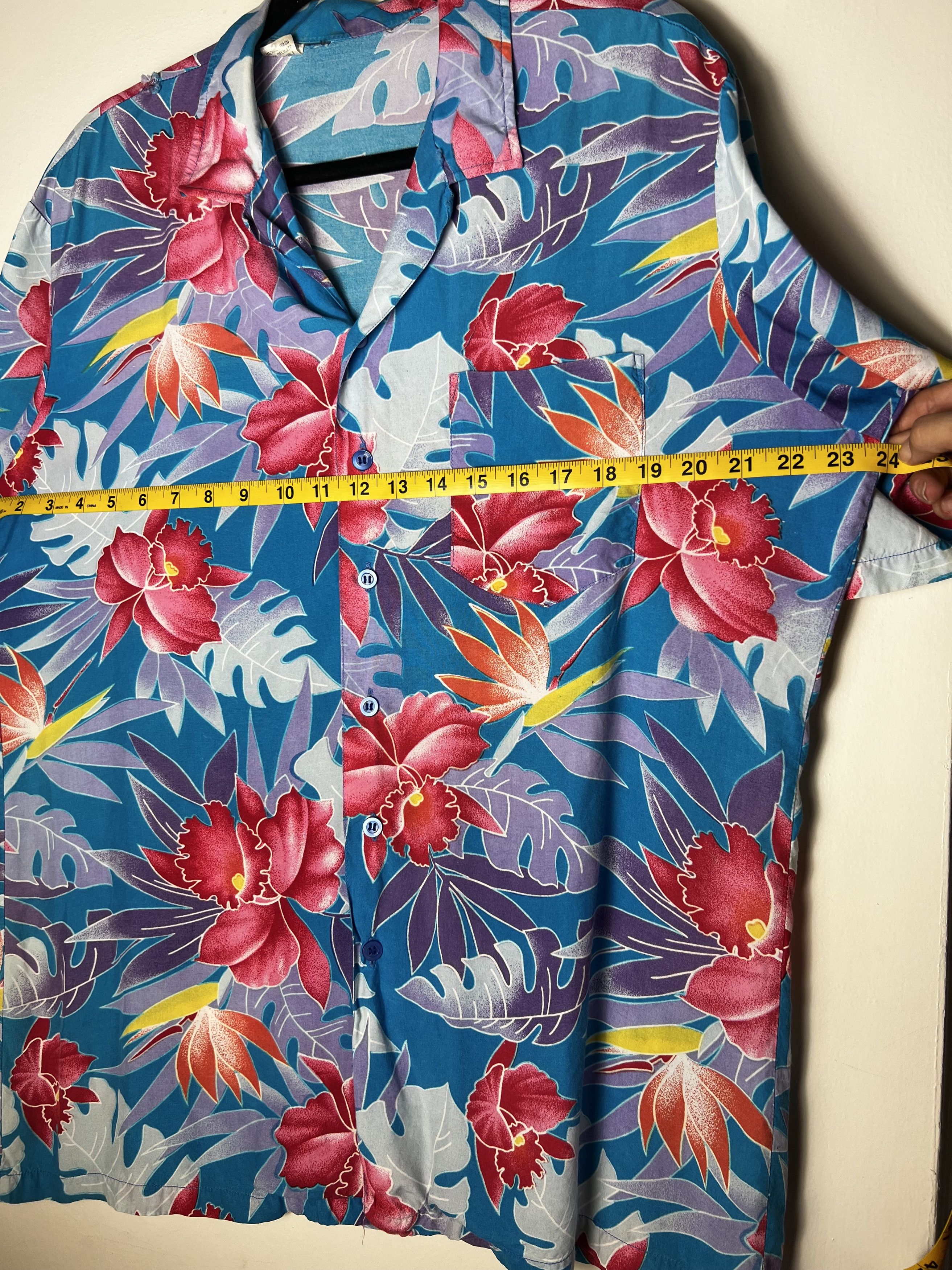 Vintage Vintage Single Stitch Floral Hawaiian Print Luau Shirt Size US L / EU 52-54 / 3 - 8 Thumbnail