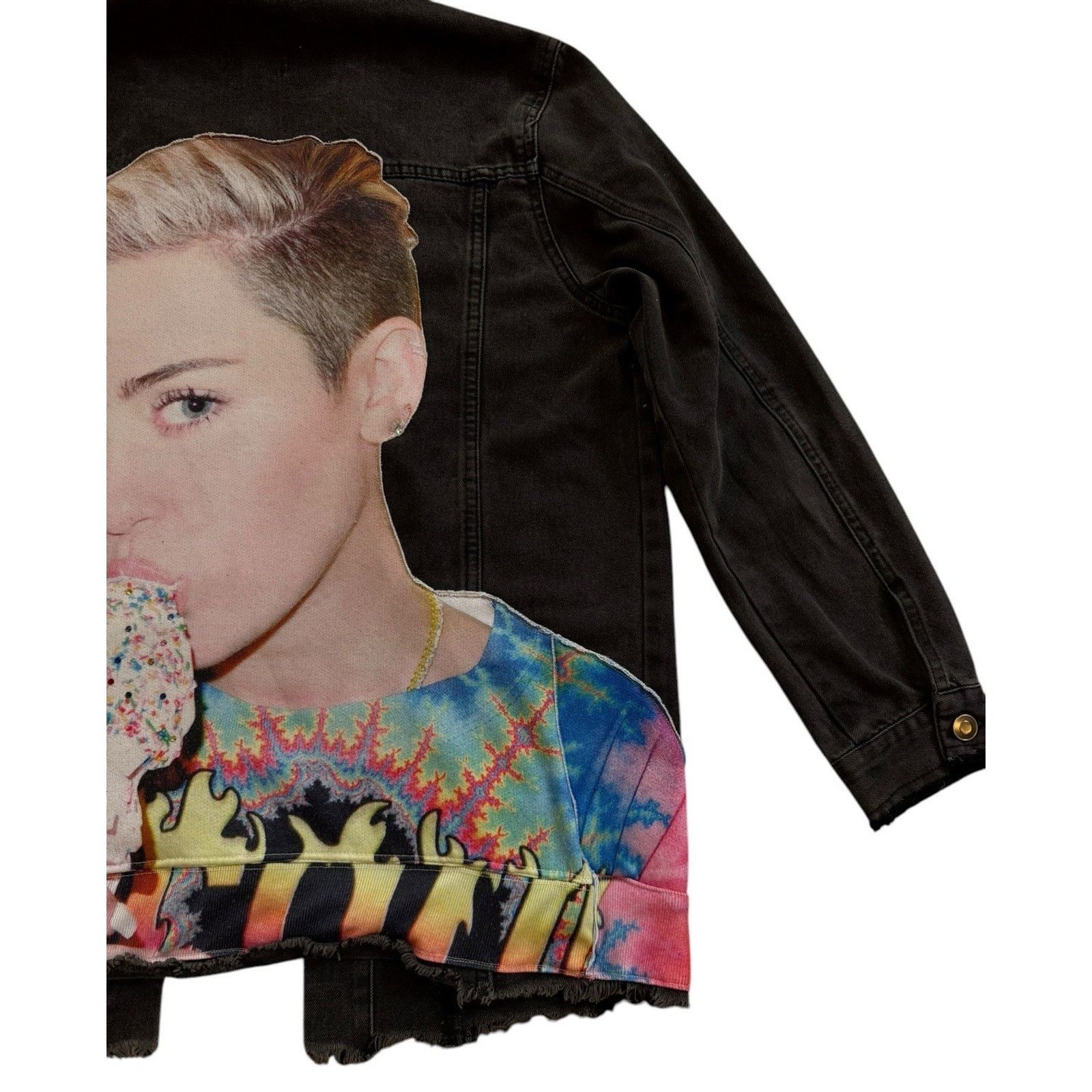 Other MILEY CYRUS Bangerz Upcycled Retro Distressed Denim Jacket M Size M / US 6-8 / IT 42-44 - 10 Thumbnail