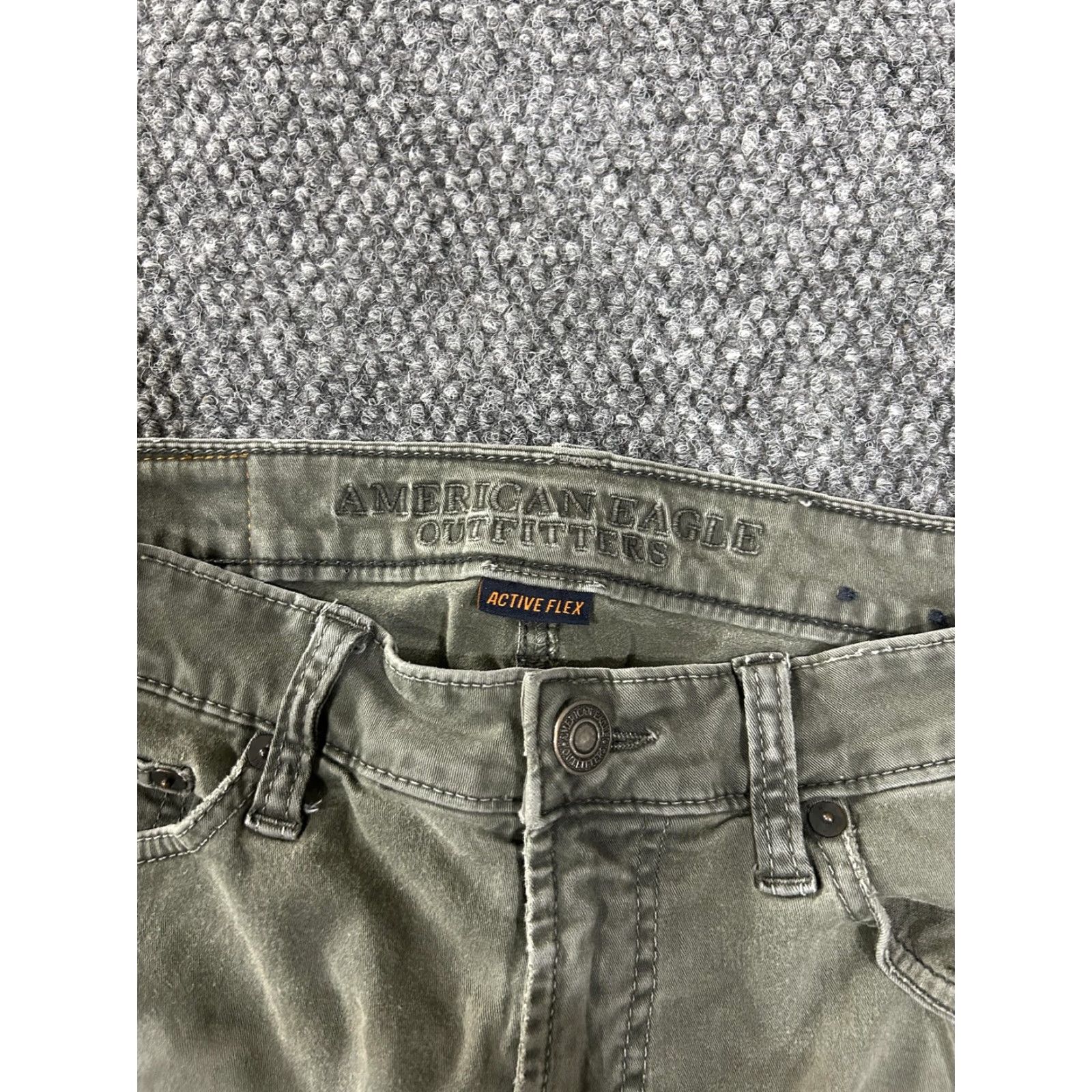 American Eagle Outfitters American Eagle Outfitters Jeans Slim Active Flex Mens 30x34 Green Denim Stretch Size US 30 / EU 46 - 4 Thumbnail