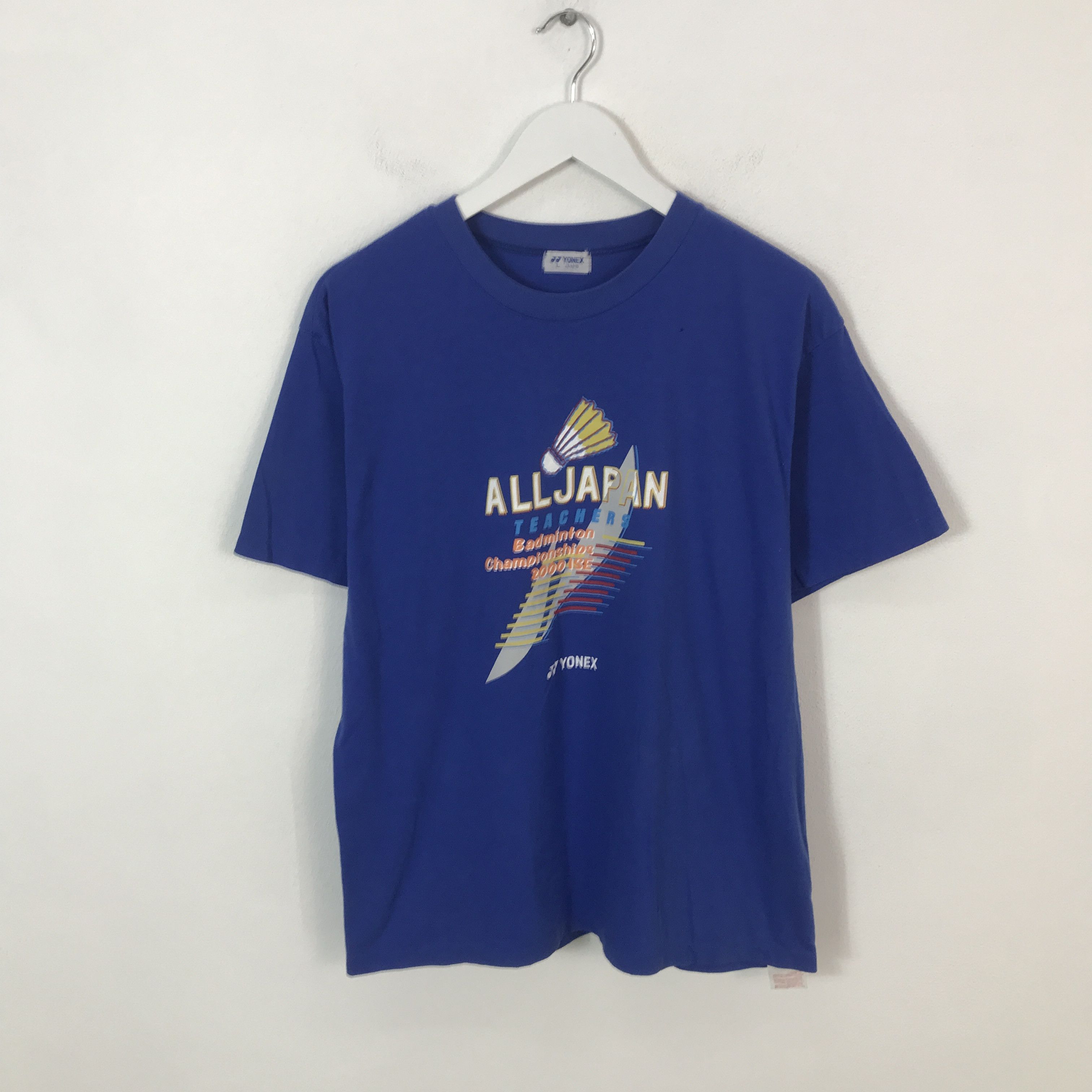 Japanese Brand Vtg Yonex all japan teachers badminton t-shirt Size US L / EU 52-54 / 3 - 1 Thumbnail