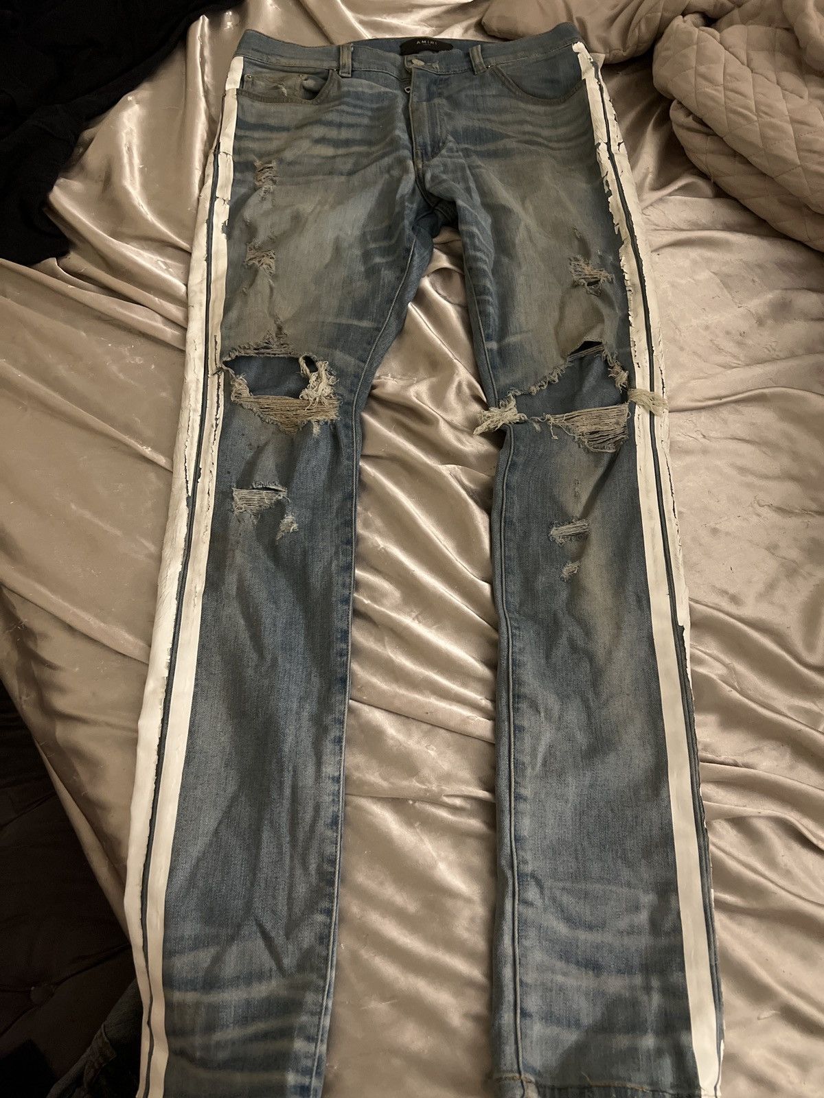 Amiri AMIRI Flocked Track Jeans Size US 34 / EU 50 - 1 Thumbnail