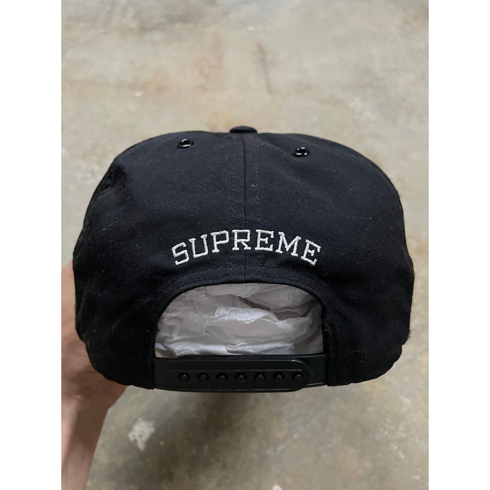 Supreme Supreme Poem Hat Black Red Used OS Size ONE SIZE - 2 Thumbnail