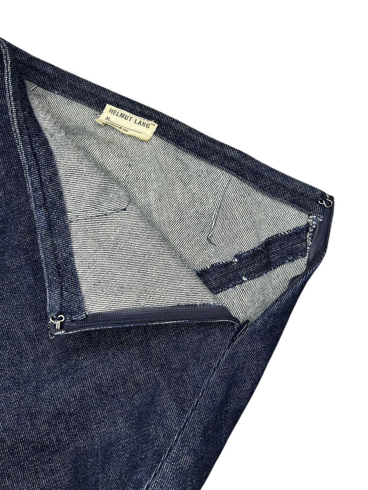 Helmut Lang F/W 97 Raw Denim Spiral Skirt Size 26" / US 2 / IT 38 - 3 Thumbnail