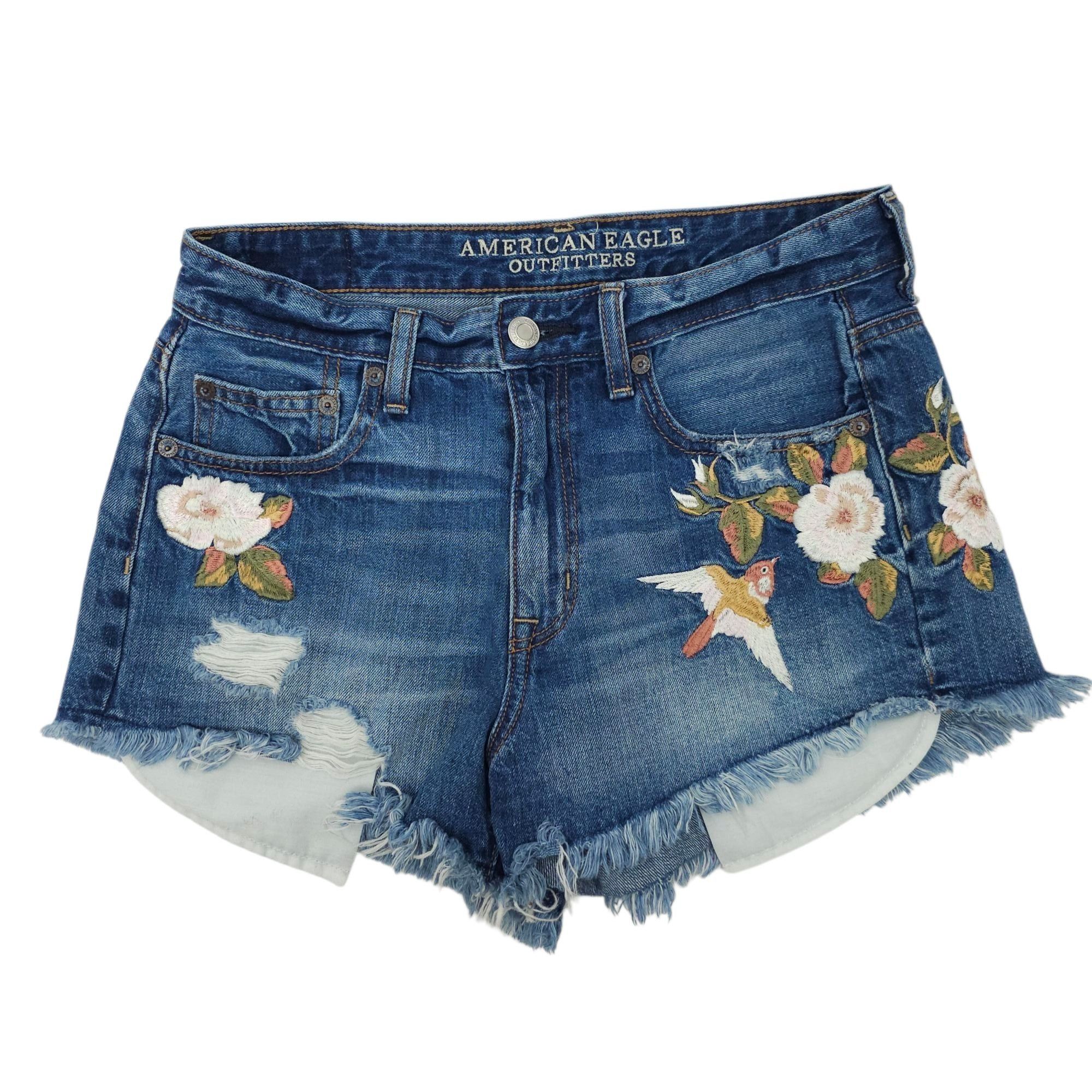 American Eagle Outfitters American Eagle Vintage Hi Rise Festival Denim Shorts Womens Size 27" / US 4 / IT 40 - 1 Thumbnail