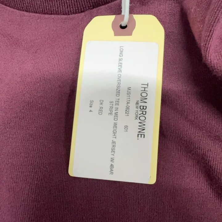 Thom Browne Thom Browne Men's Classic Stripe Sweatshirt Red -2507 Size US L / EU 52-54 / 3 - 4 Thumbnail