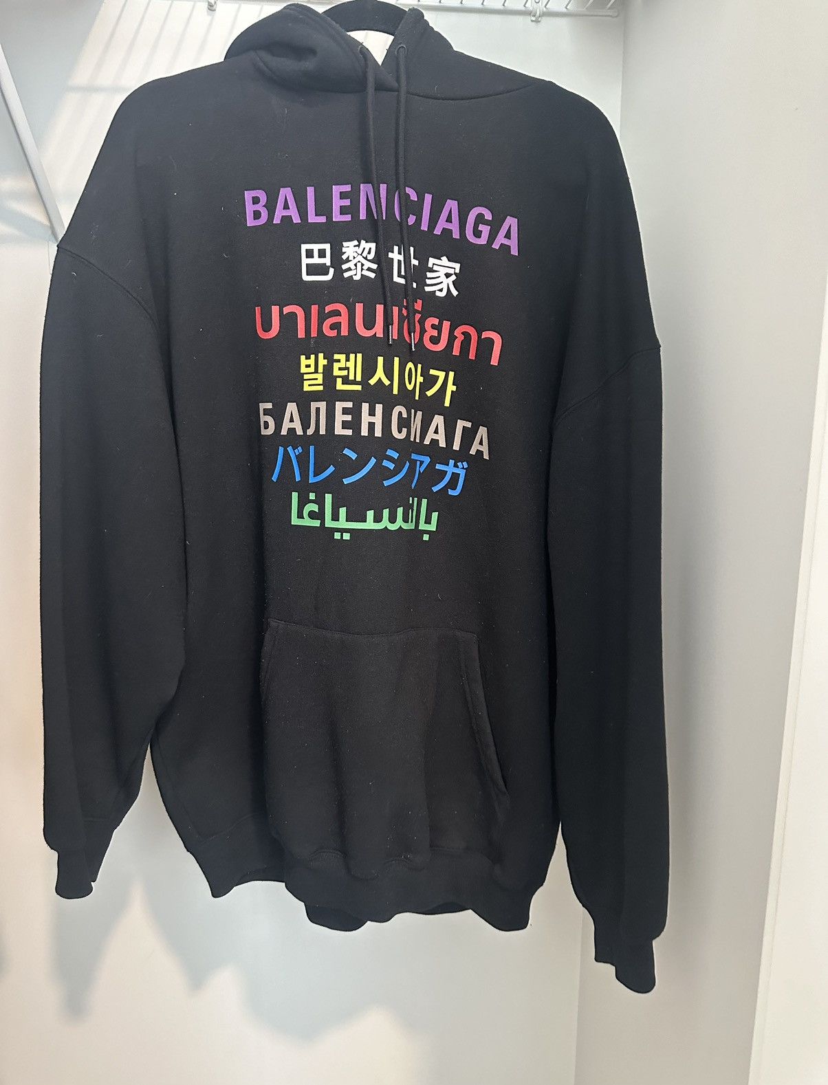 Balenciaga Balenciaga Languages Hoodie Size US L / EU 52-54 / 3 - 1 Thumbnail