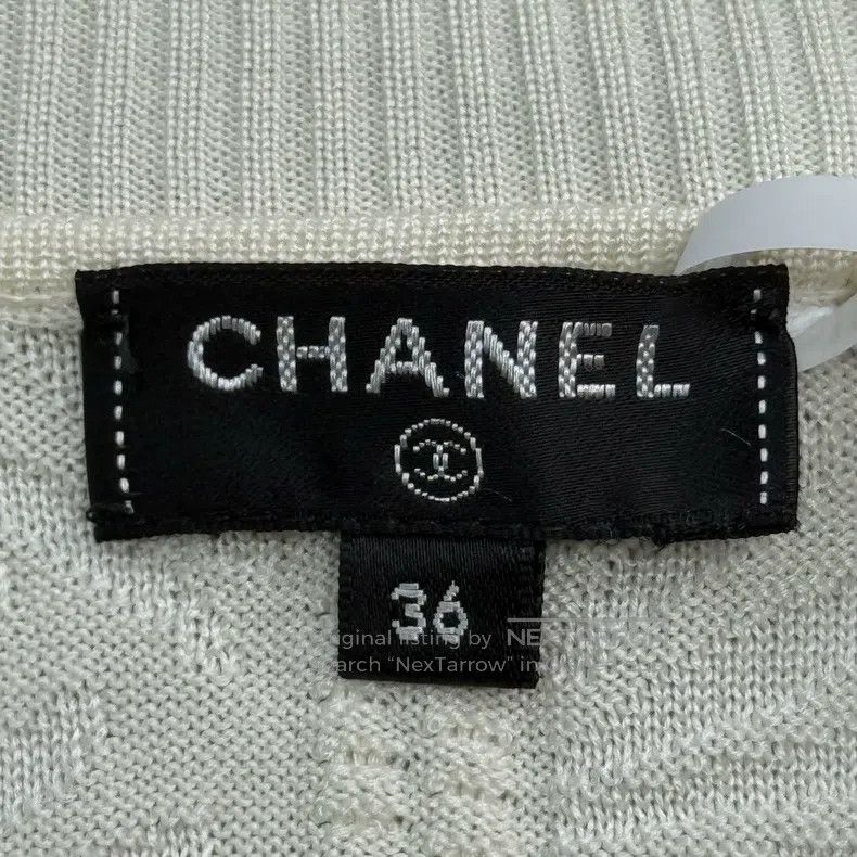 Chanel Chanel Beige mulberry silk retro logo button knitwear swea Size XS / US 0-2 / IT 36-38 - 5 Thumbnail