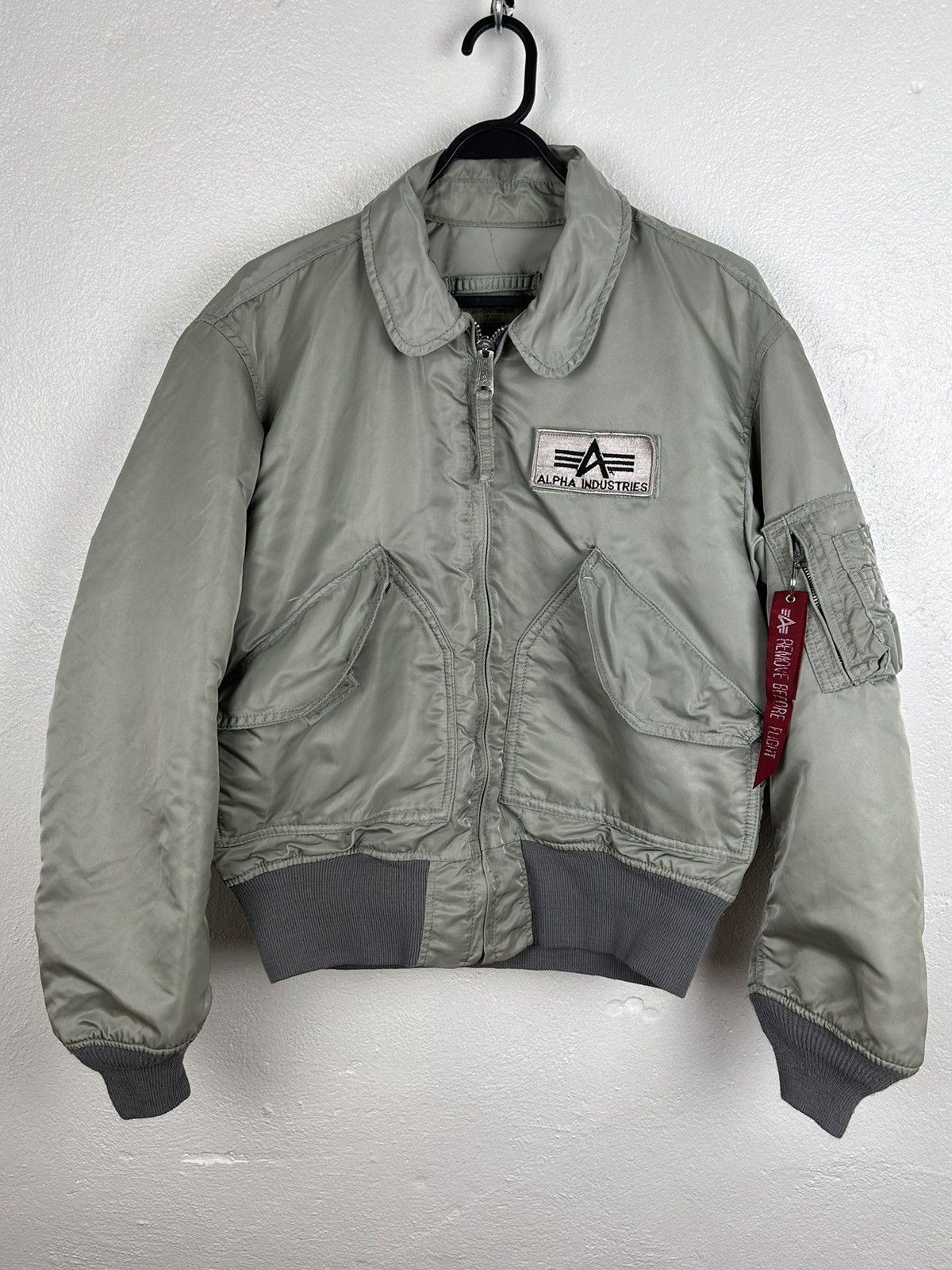 Flight Jacket Alpha Industries Cwu 45 Grey 90s Vintage Alpha