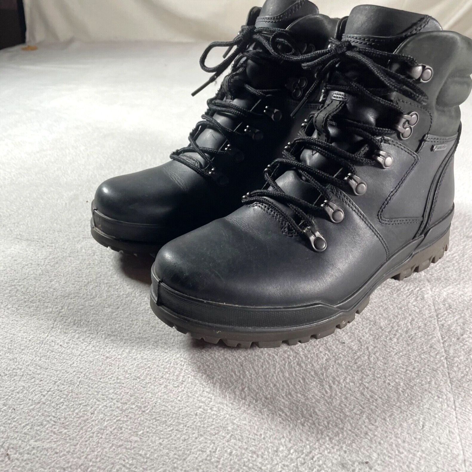 Ecco Ecco Track 5 Boots Mens 39 US 6 Waterproof Black Leather Tactical Military Toe Grailed