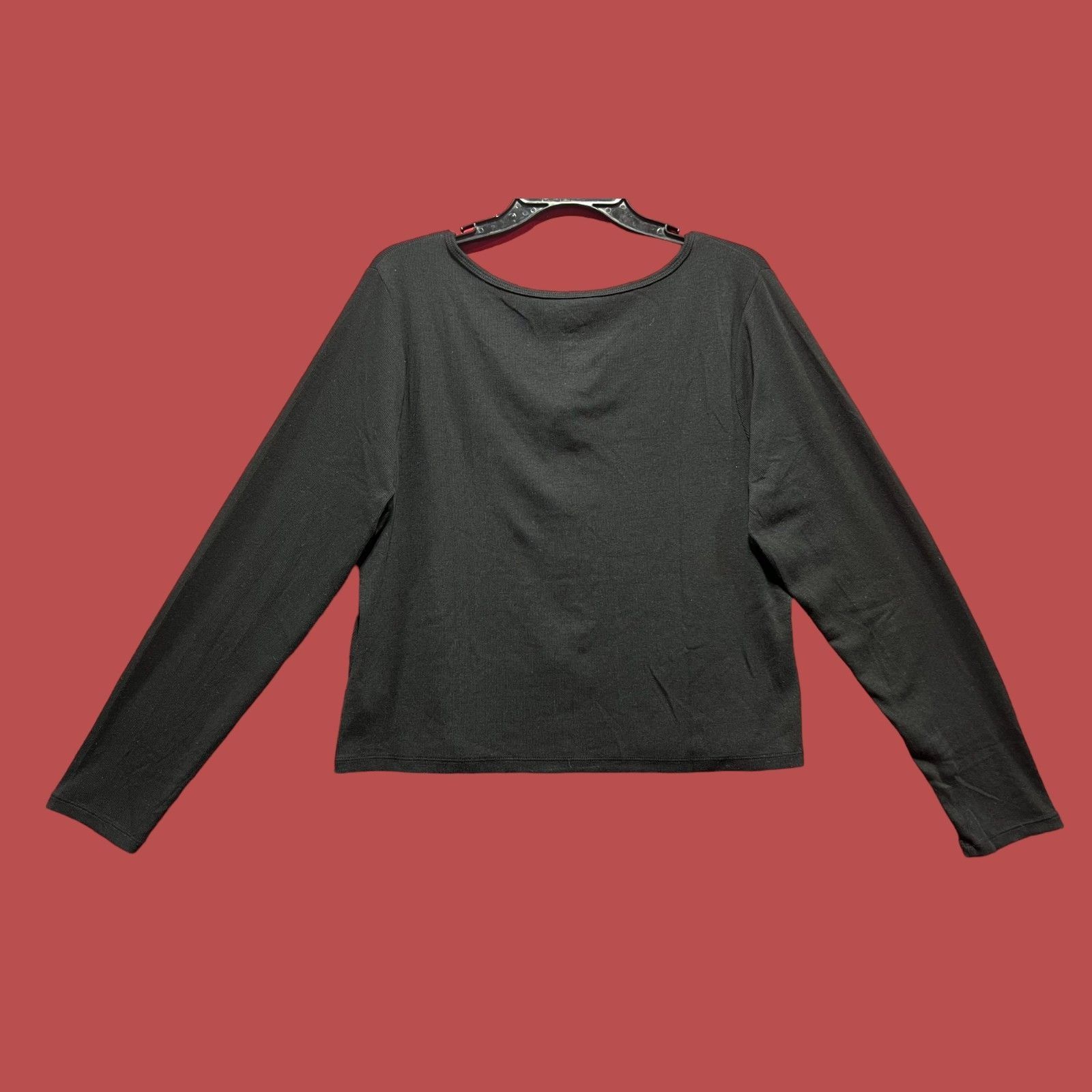 Other A New Day - Women's Botton Front Cardigan Sweater - Black - Size XXL / US 16-18 / IT 52-54 - 2 Thumbnail