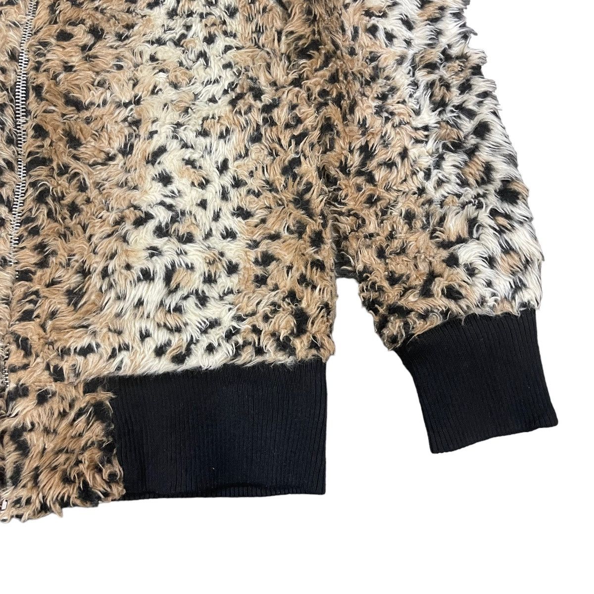 Vintage Designer Leopard Print Faux Fur Shearling Hoodie Jacket Size M / US 6-8 / IT 42-44 - 5 Thumbnail