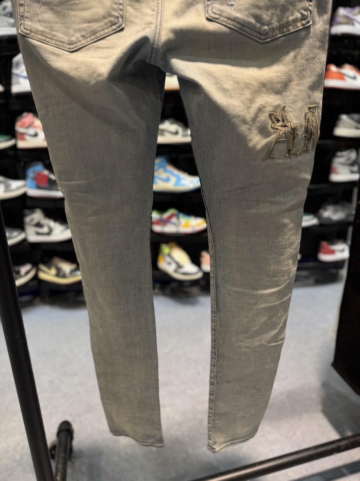 Amiri Size 33 - Amiri Blue Pants Leg Embroidery Jeans Size US 33 - 8 Thumbnail