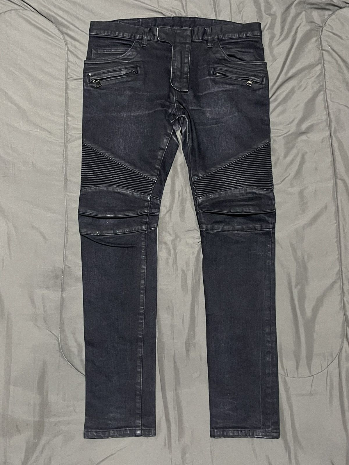 Balmain Black Balmain Biker Denim Size US 34 / EU 50 - 1 Thumbnail