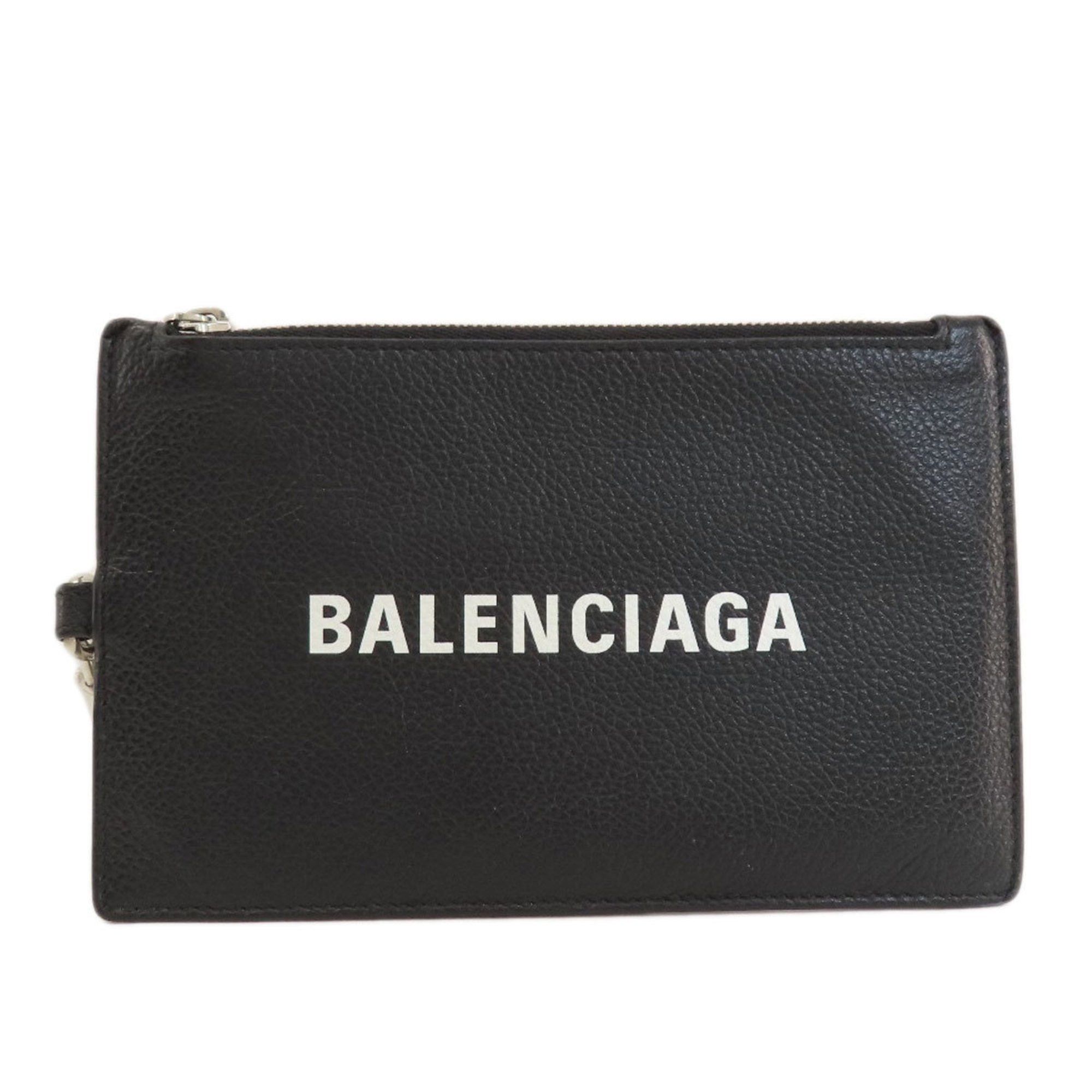 image of Balenciaga 616015 Pouch Leather Women's in Black