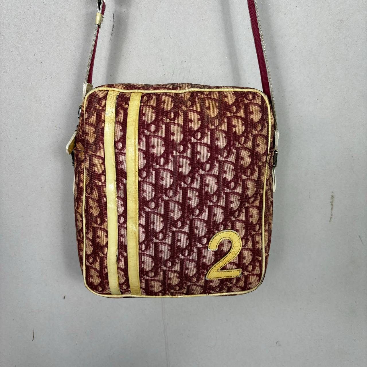 Dior Dior Vintage Trotter Messenger Bag No 2 Burgundy Galliano Size ONE SIZE - 3 Thumbnail