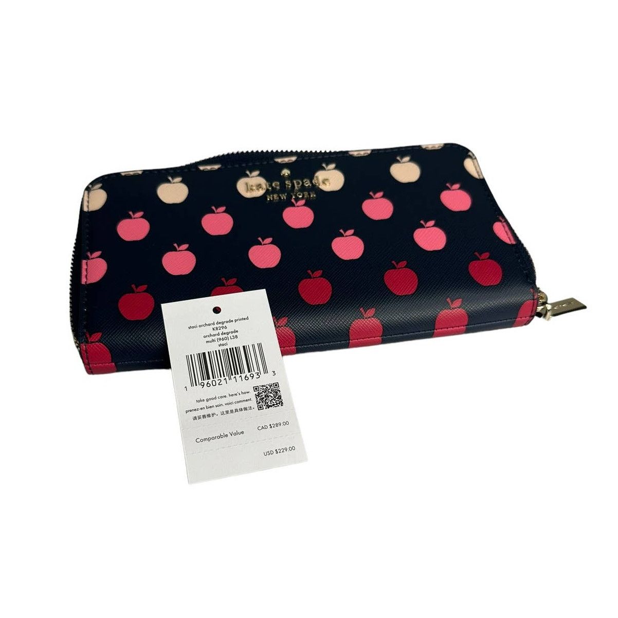 Kate Spade Kate Spade Continental Wallet Orchard Degrade Print Apple Size ONE SIZE - 6 Thumbnail