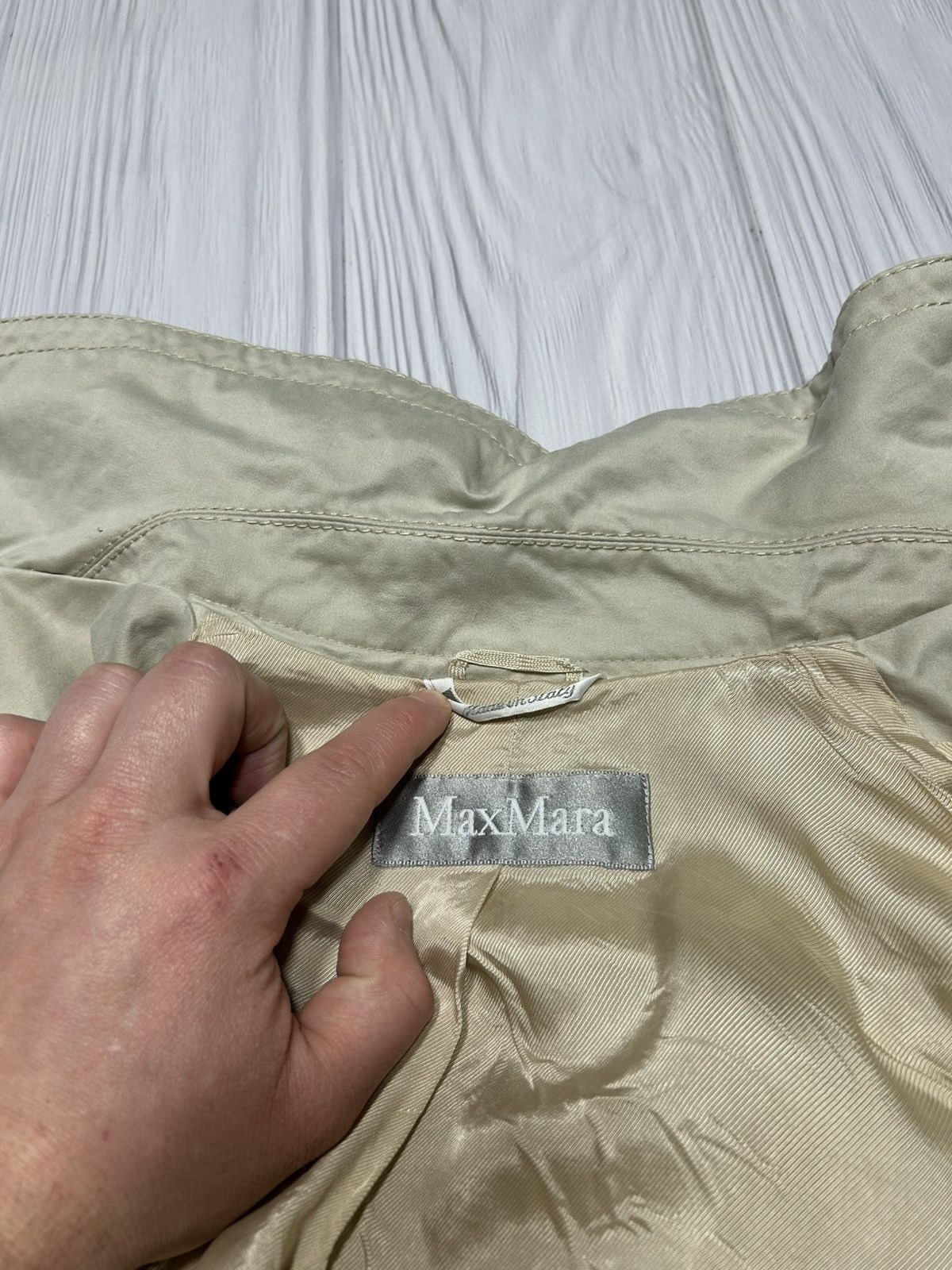Max Mara × Vintage Rare Max Mara Trench Coat Size 10 Size L / US 10 / IT 46 - 17 Thumbnail