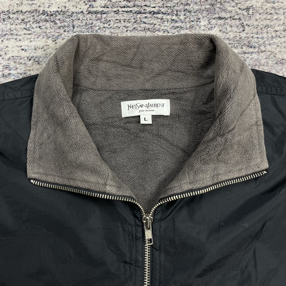 Vintage × Yves Saint Laurent Vintage 90s Yves Saint Laurent Pour Homme big logo jacket Size US L / EU 52-54 / 3 - 6 Thumbnail