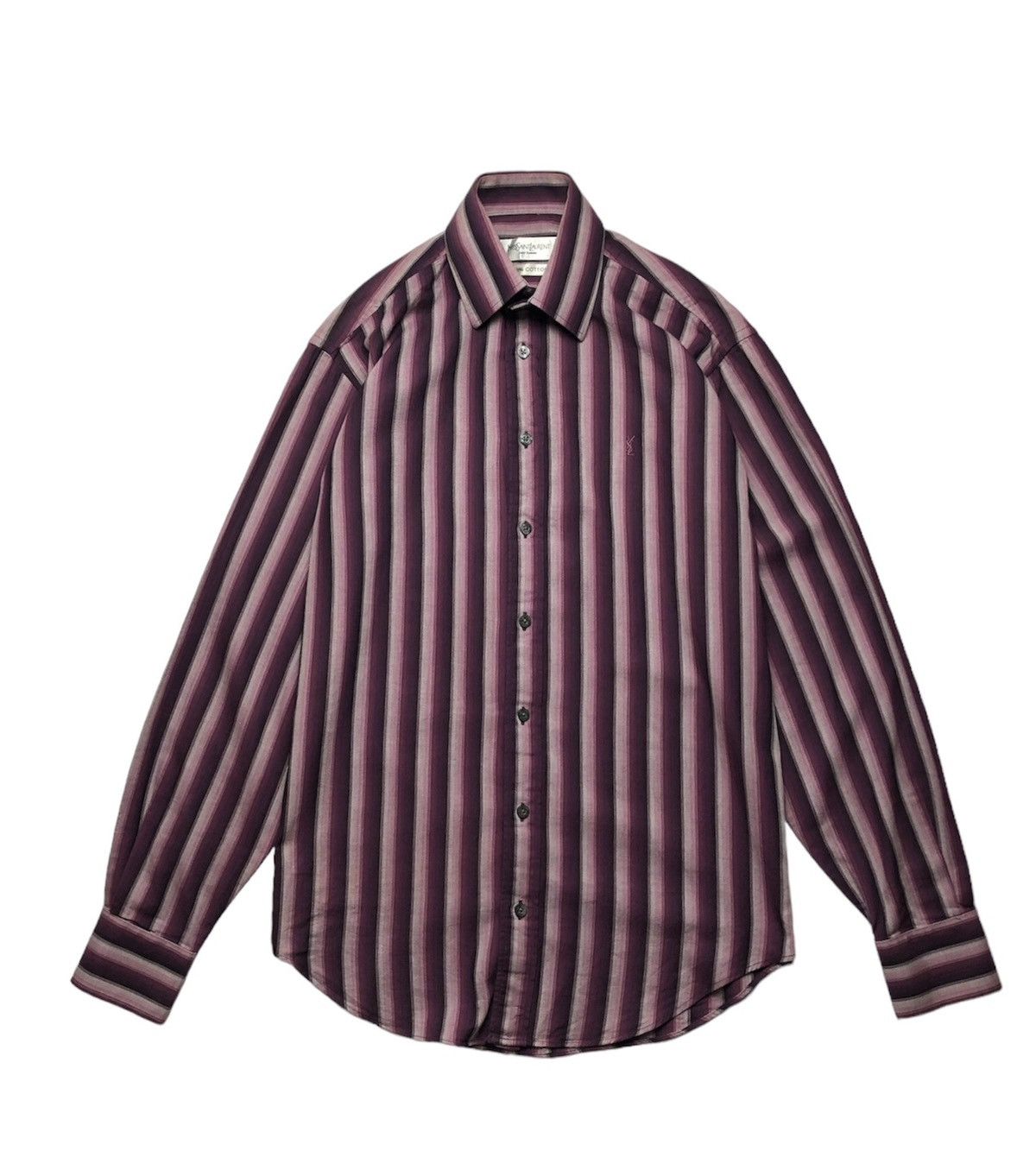 Yves Saint Laurent Yves Saint Laurent cotton striped shirt Size US M / EU 48-50 / 2 - 1 Thumbnail