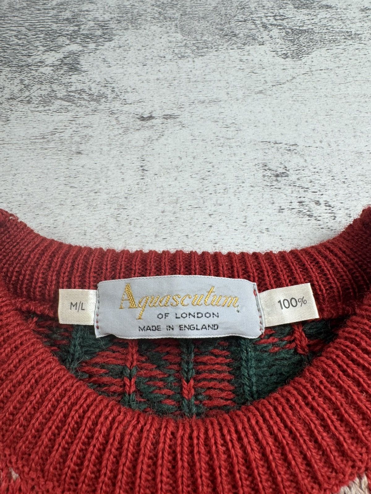 Aquascutum Aquascutum 100% Wool Leaves Vintage Men’s Squirrels Large Knit Sweater Pullover Size US M / EU 48-50 / 2 - 10 Thumbnail