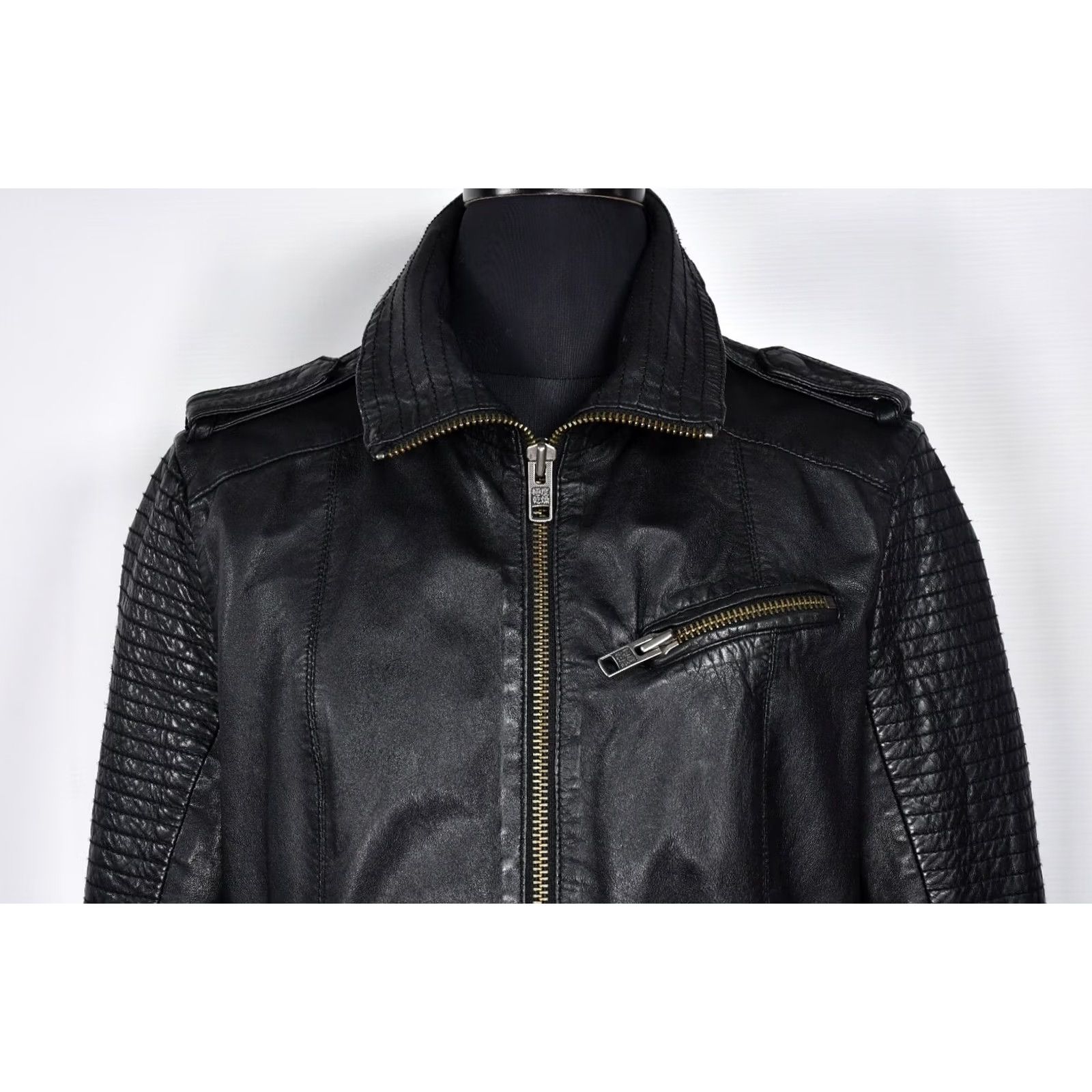 Superdry Superdry Leather Biker Jacket Women's L Black - 100% Genuine 51 cm Chest, Very Good Condition, Zip Closure, Casual Size L / US 10 / IT 46 - 3 Thumbnail