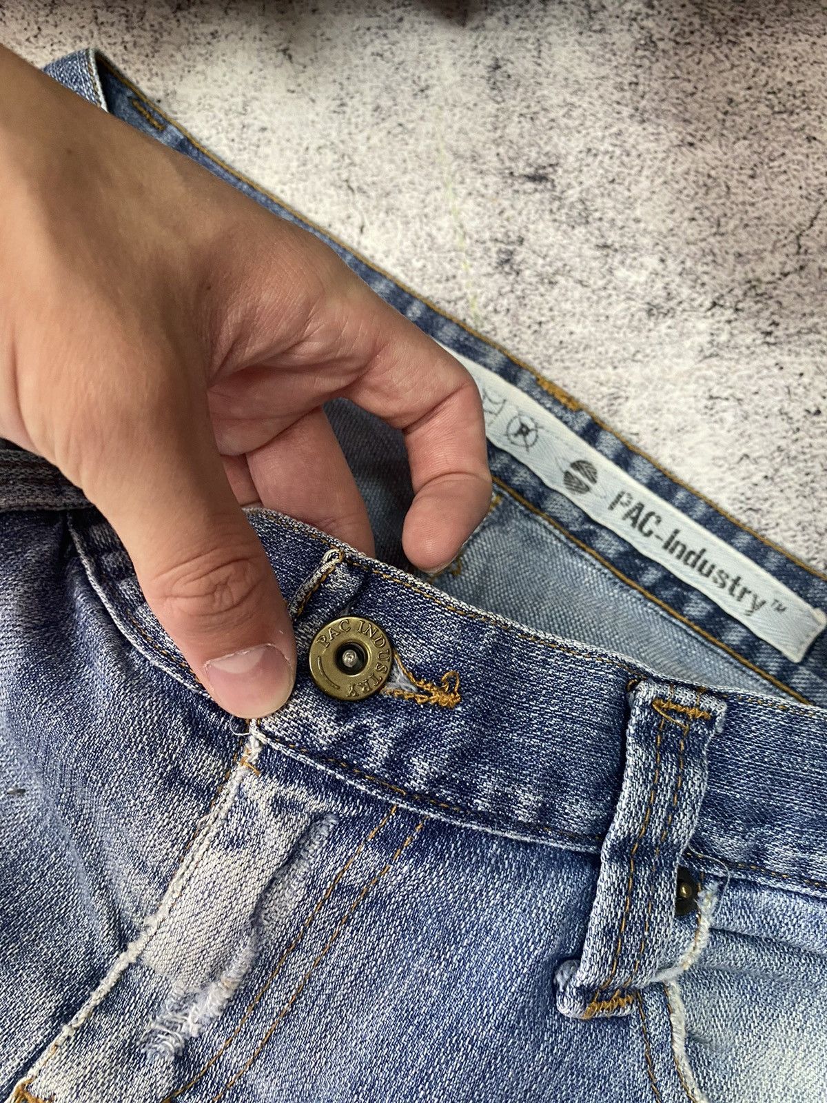 Japanese Brand × Vintage Vintage distressed patchwork denim y2k jeans Size US 32 / EU 48 - 11 Thumbnail