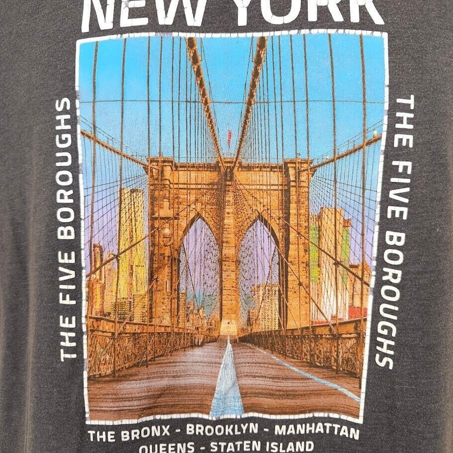 Aeropostale New York City T Shirt Mens Size Medium Gray The Five Borough Size US M / EU 48-50 / 2 - 2 Thumbnail