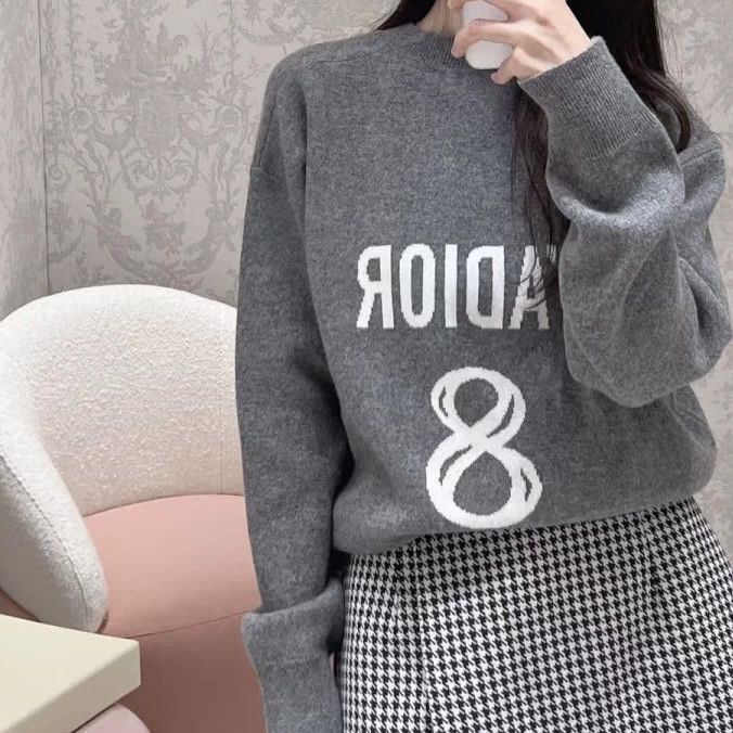 Christian Dior Monsieur Dior 8-pattern gray cashmere knit sweater 34 Unused mar359 Size XS / US 0-2 / IT 36-38 - 6 Thumbnail