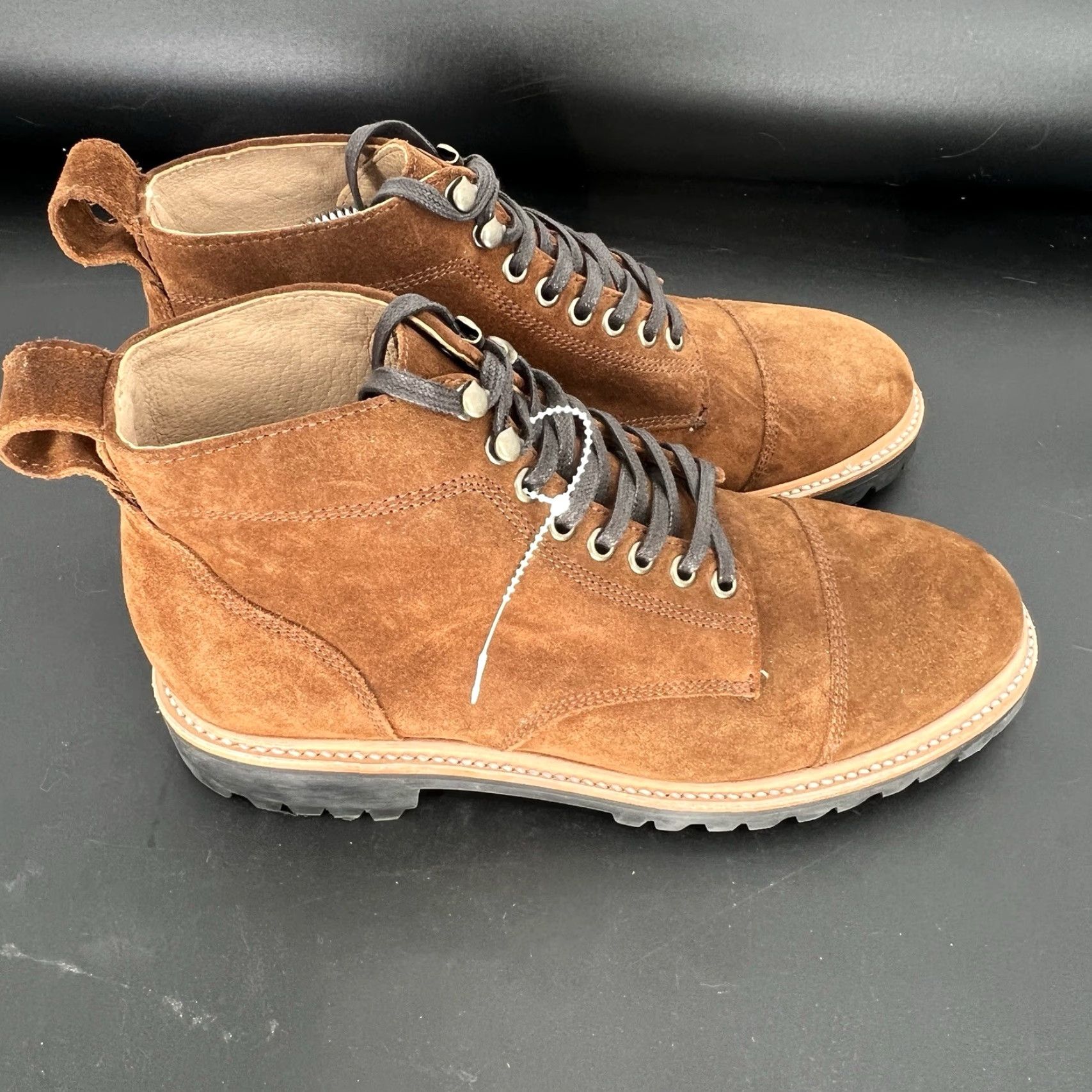Taylor Stitch Taylor Stitch Men’s Boot The Moto Snuff Brown Suede Lace Up Leather Lining Rubber Outsole Biker Shoes Size 9 Size US 9 / EU 42 - 4 Thumbnail