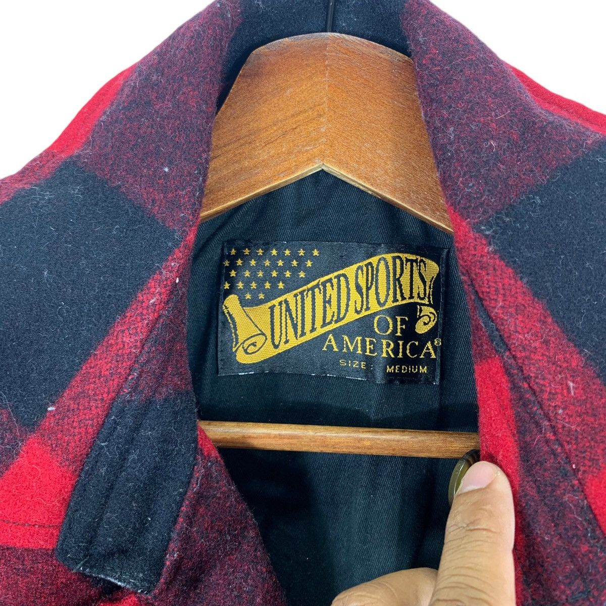 If Six Was Nine × Le Grande Bleu (L.G.B.) × Vintage VINTAGE UNITED SPORTS OF AMERICA PLAID TARTAN DOUBLE COLLAR Size US M / EU 48-50 / 2 - 7 Thumbnail