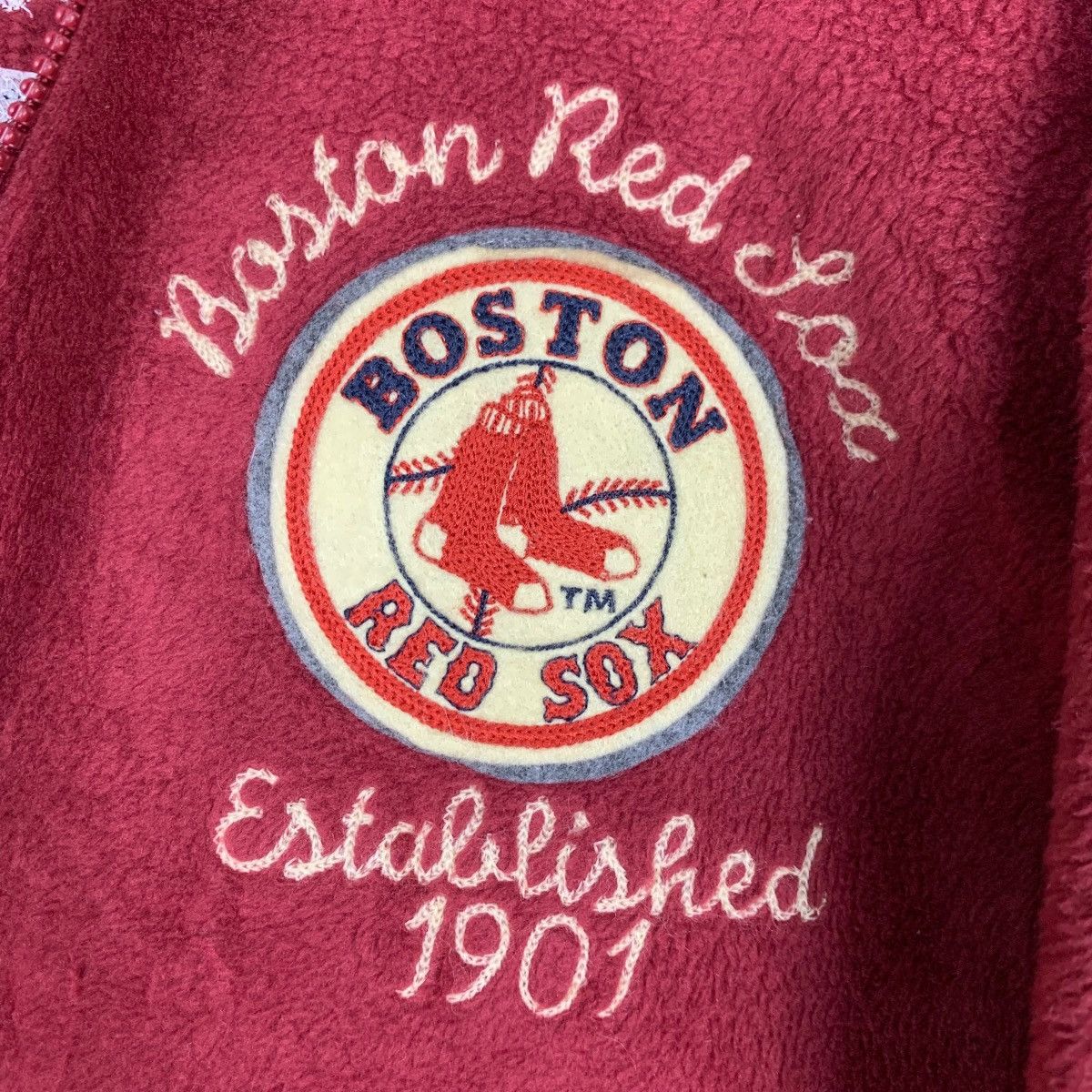Japanese Brand MLB BOSTON RED SOX Half Zip Turtle Neck Fleece #0044-C3 Size US XL / EU 56 / 4 - 14 Thumbnail