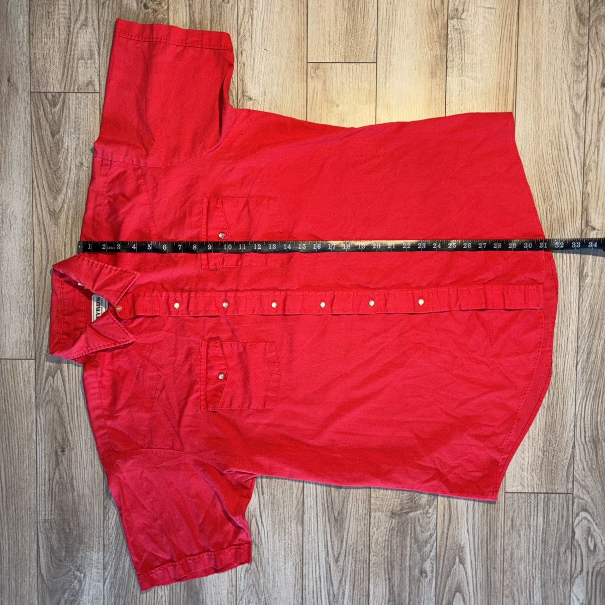 Other Red short sleeve pearl snap button up shirt Size US XL / EU 56 / 4 - 6 Thumbnail
