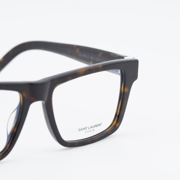 Saint Laurent Paris Saint Laurent SL M10_B 002 Square Eyeglasses Dark Havana 52m Size ONE SIZE - 4 Thumbnail
