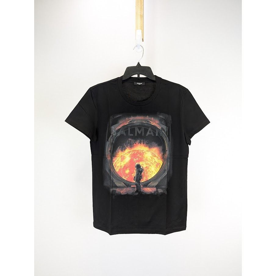 Balmain o1rshd1 Q:3 / T-Shirt in Black Size US M / EU 48-50 / 2 - 1 Thumbnail