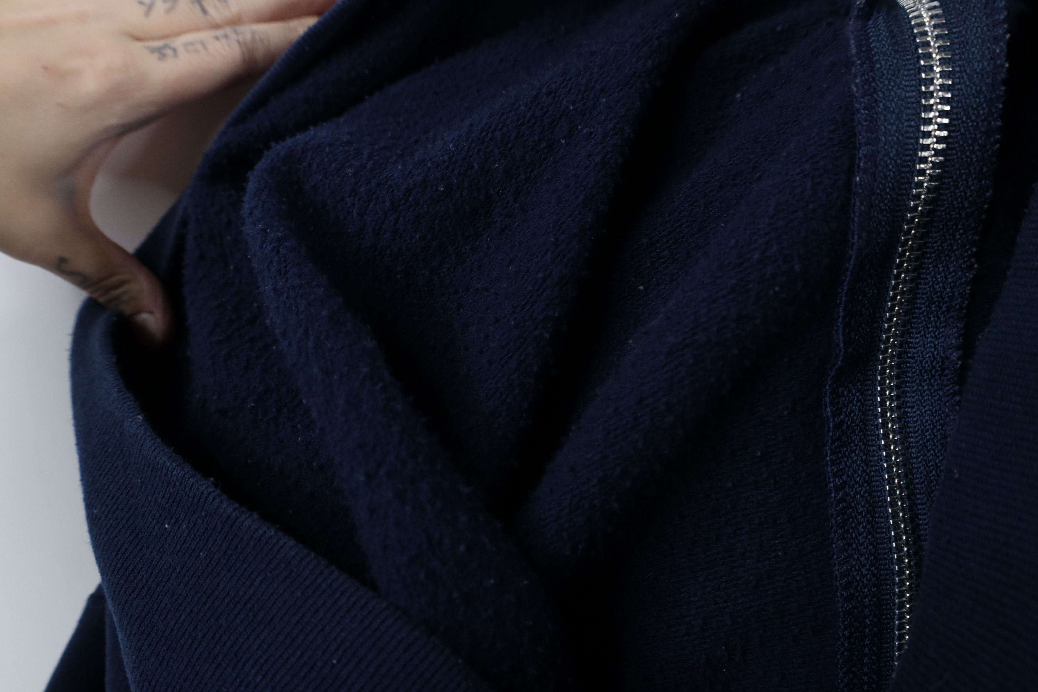 Vintage Vintage 90s Streetwear Blank Full Zip Hoodie Sweatshirt Size US L / EU 52-54 / 3 - 7 Thumbnail