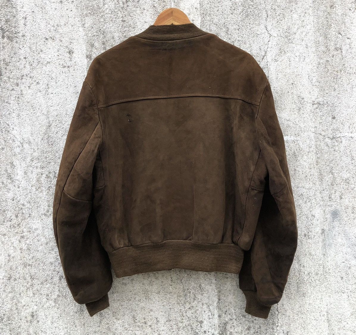 Vintage Vintage 70s Sears Brown Suede Leather Bomber Jacket Size US L / EU 52-54 / 3 - 2 Thumbnail